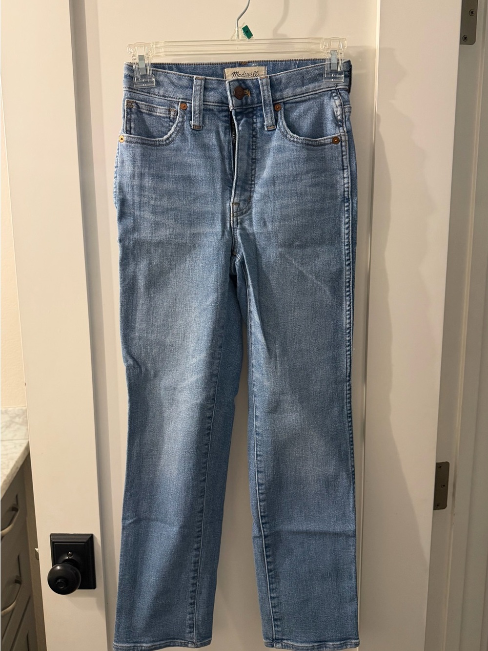 Madewell Light Wash Curvy Stovepipe Jeans